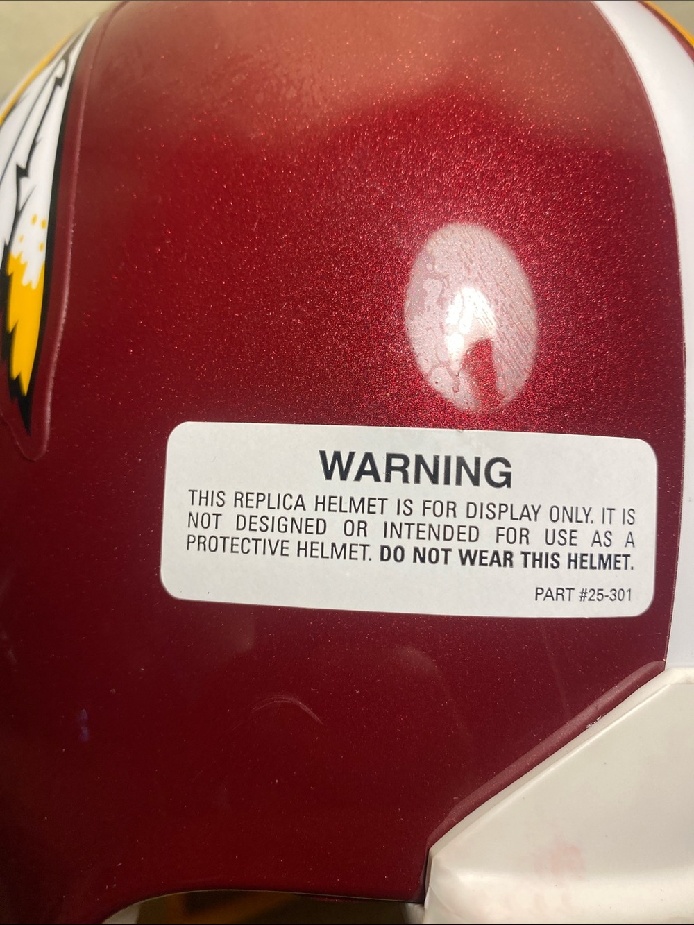 Washington Redskins Riddell Collectible,Display Full Size Football Helmet - Picture 6 of 8